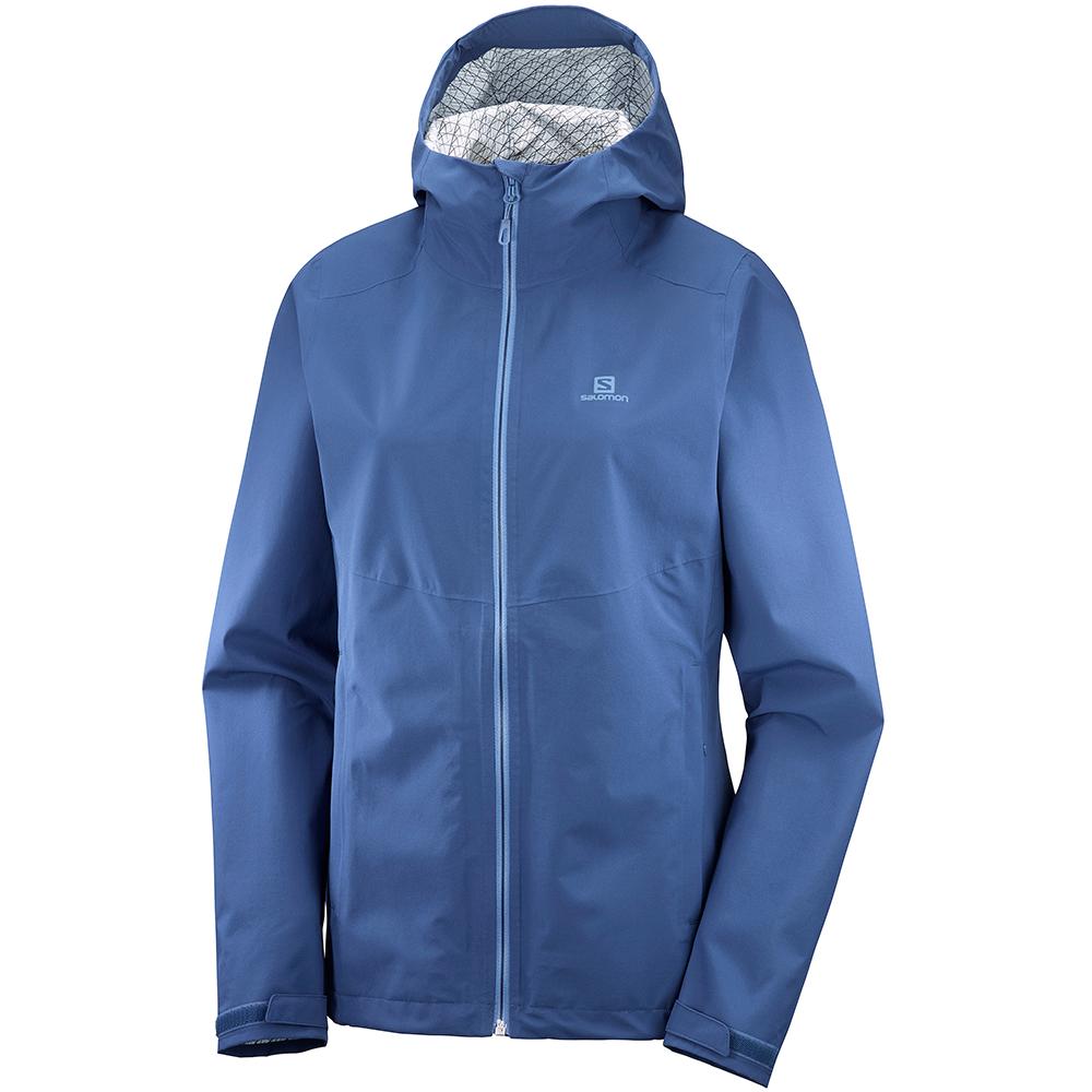 Salomon Singapore Womens Jackets - LA COTE FLEX 2.5L JKT W Dark Denim | 53701-PUYG